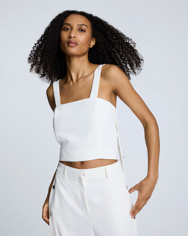 Pantalón casual de tiro largo para mujer snap & flow