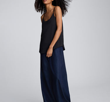 Blusa de tiras con escote redondo para mujer
