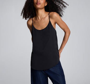 Blusa de tiras con escote redondo para mujer
