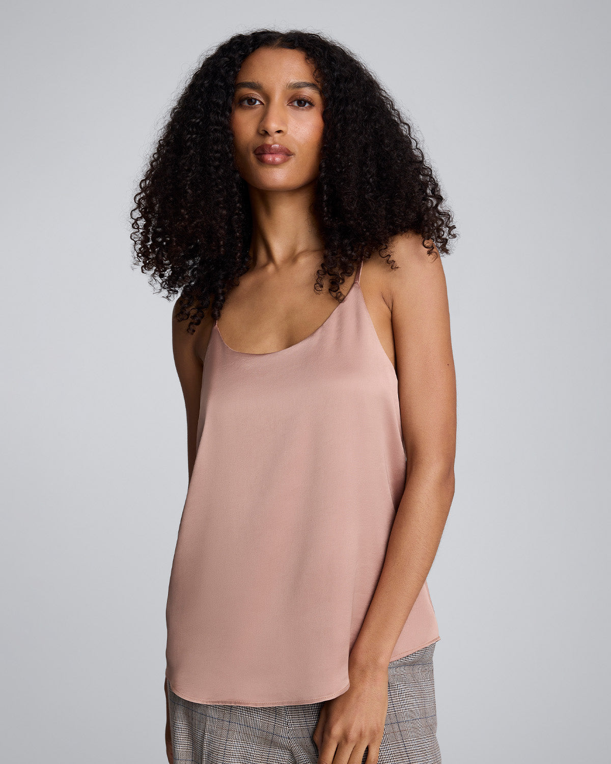 Blusa de tiras con escote redondo para mujer