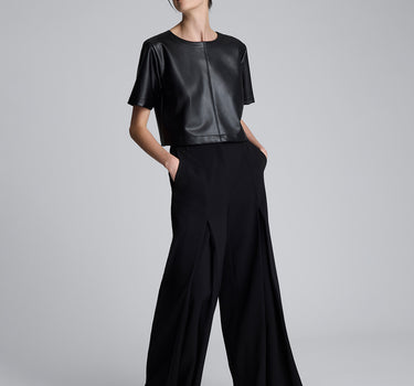 Pantalón de tiro alto para mujer luxe twill