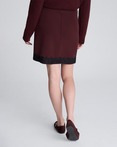 Falda envoltura asimétrica falta con cremallera para mujer luxe twill