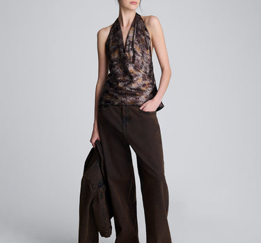 Blusa cruzada de tiras para mujer