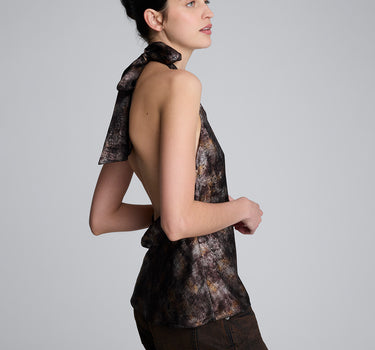 Blusa cruzada de tiras para mujer