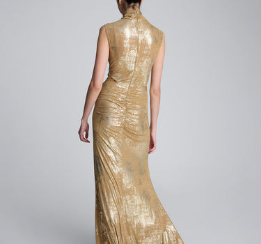 Vestido Midi transparente con cuello alto  para mujer