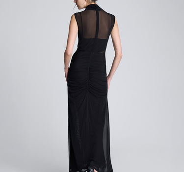Vestido con cuello falso para mujer