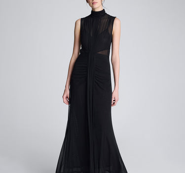 Vestido con cuello falso para mujer