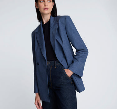 Blazer entallado cruzado para mujer