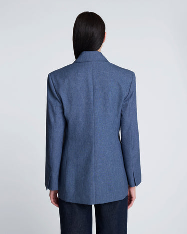 Blazer entallado cruzado para mujer