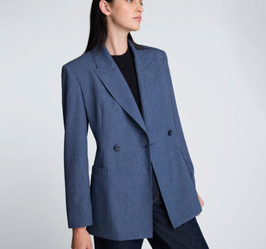 Blazer entallado cruzado para mujer
