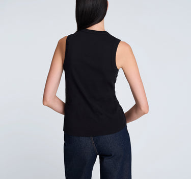 Camiseta sin mangas de cuello redondo para mujer