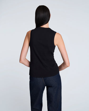 Camiseta sin mangas de cuello redondo para mujer