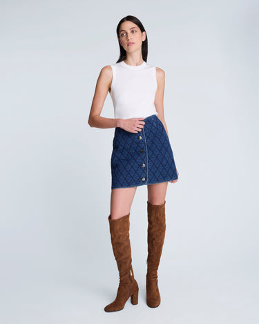 Top de cuello redondo sin mangas para mujer