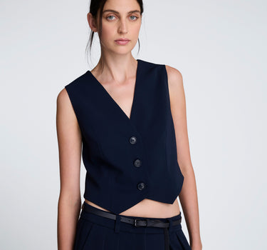 Chaleco 3 botones para mujer luxe twill