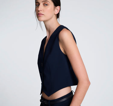 Chaleco 3 botones para mujer luxe twill