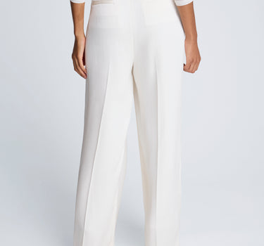 Pantalón de pinzas dobles y cintura alta para mujer