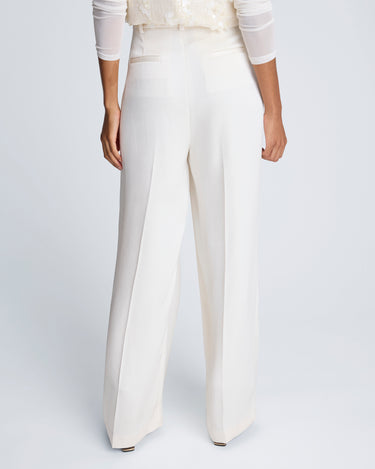Pantalón de pinzas dobles y cintura alta para mujer