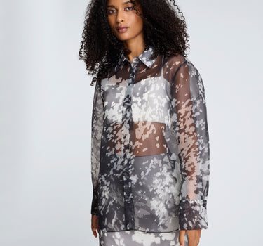 Camisa manga larga en argandí para mujer