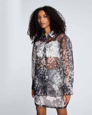 Camisa manga larga en argandí para mujer