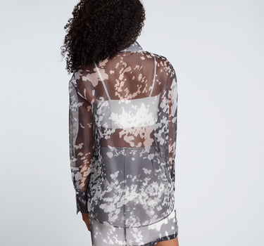 Camisa manga larga en argandí para mujer