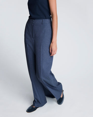 Pantalón fly front de cintura alta para mujer