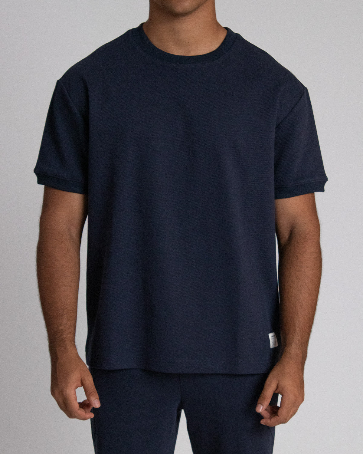Camiseta fondo entero para hombre navy