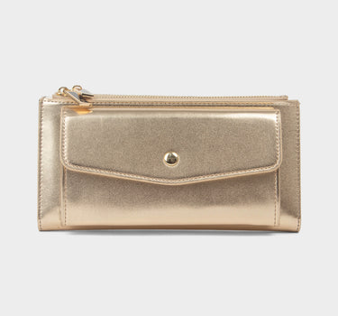 Billetera con cremallera para mujer glam
