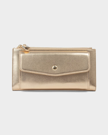 Billetera con cremallera para mujer glam