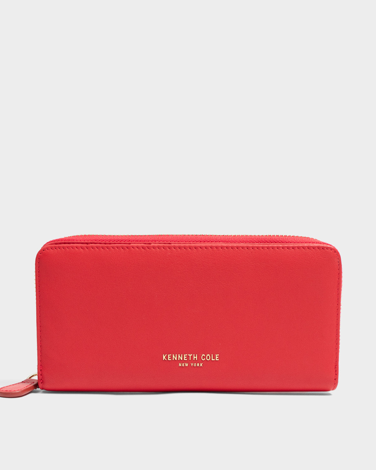 Billetera con cremallera de cuero para mujer luxa