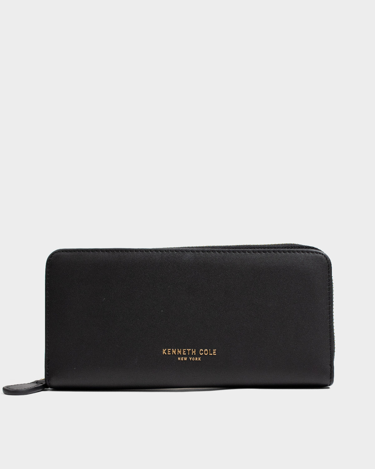 Billetera con cremallera de cuero para mujer luxa