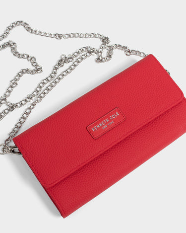 Billetera de cuero con correa para mujer luxa