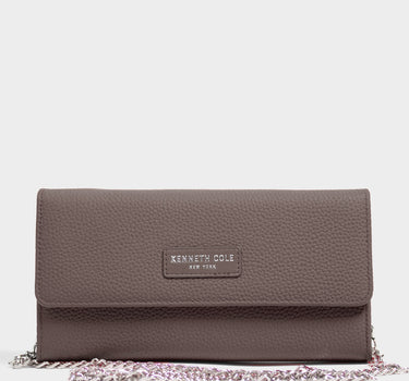 Billetera de cuero con correa para mujer luxa