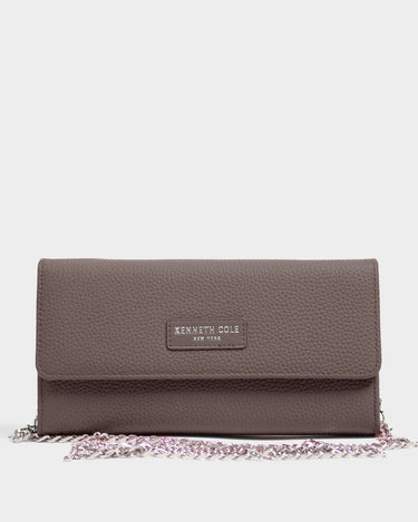 Billetera de cuero con correa para mujer luxa
