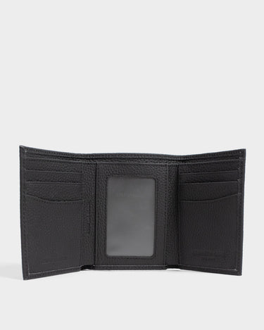 Billetera tríptica de cuero para mujer luxa