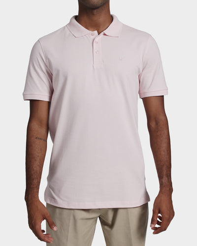 Polo fondo entero para hombre pink
