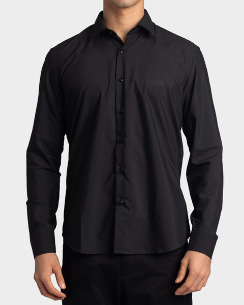 Camisa manga larga para hombre negro – Kenneth Cole Panamá