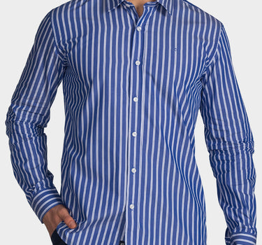 Camisa manga larga a rayas para hombre