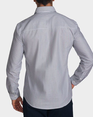 Camisa manga larga a rayas para hombre
