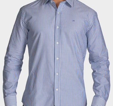 Camisa manga larga a rayas para hombre
