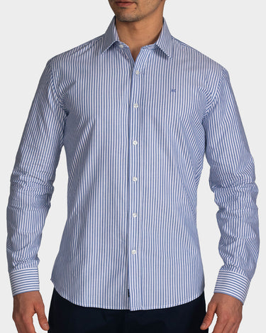 Camisa manga larga a rayas para hombre