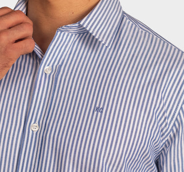 Camisa manga larga a rayas para hombre