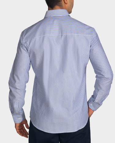 Camisa manga larga a rayas para hombre