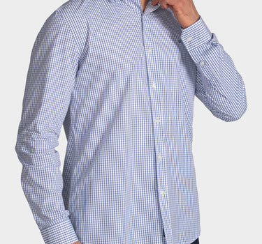 Camisa manga larga a cuadros para hombre