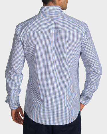 Camisa manga larga a cuadros para hombre
