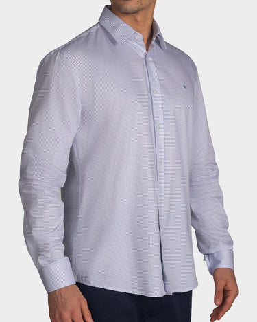 Camisa manga larga a cuadros para hombre