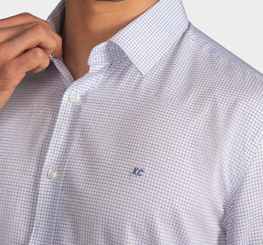 Camisa manga larga a cuadros para hombre