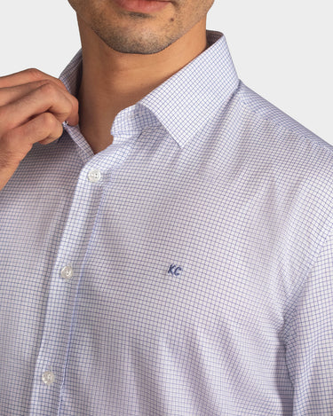 Camisa manga larga a cuadros para hombre
