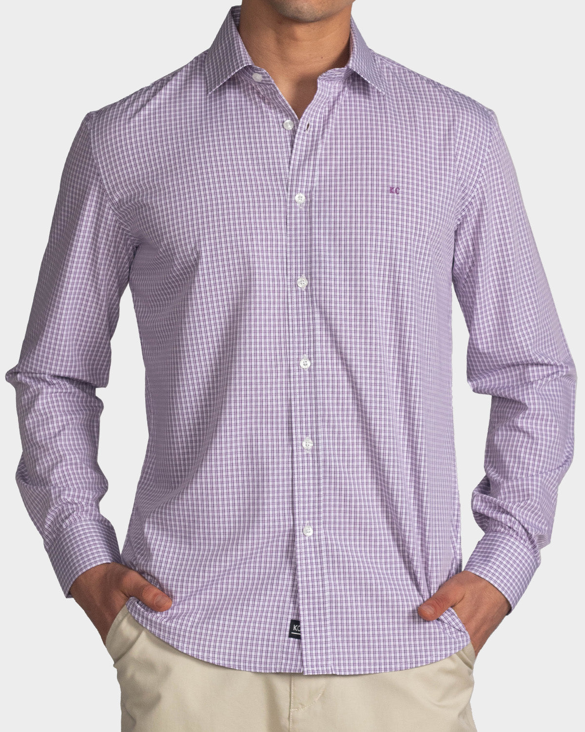 Camisa casual manga larga para hombre