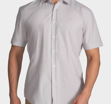 Camisa manga corta a cuadros para hombre