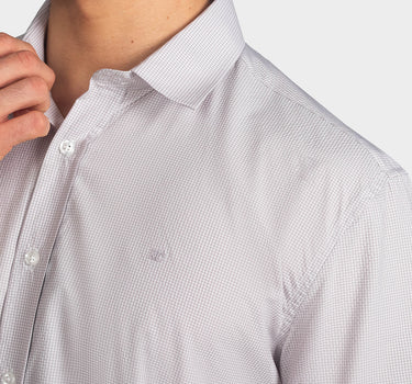 Camisa manga corta a cuadros para hombre